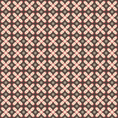 Indonesian batik seamless pattern with various motif javanese traditional culture, batik kawung in brown pink colorway, can applied to whole cloth