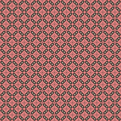 Indonesian batik seamless pattern with various motif javanese traditional culture, batik kawung in brown pink colorway, can applied to whole cloth