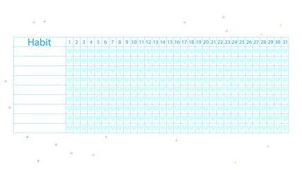 Daily habit tracker vector design