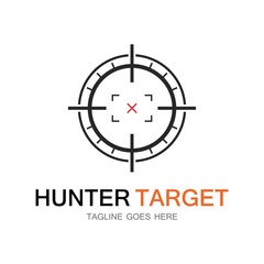 Target hunter vector illustration template design