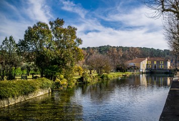 Fototapeta premium Goudargues, Gard, Occitanie, France.