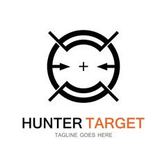 Target hunter vector illustration template design