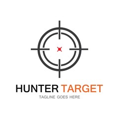 Target hunter vector illustration template design