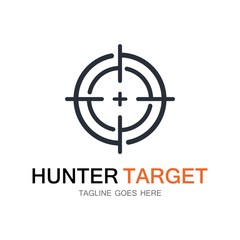 Target hunter vector illustration template design