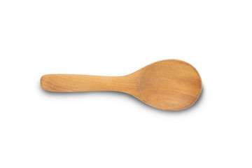 wood spoon isolated on white background wiht clipping path.