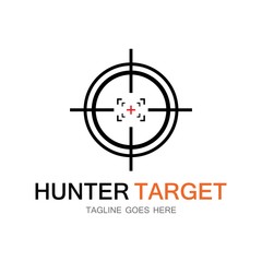 Target hunter vector illustration template design