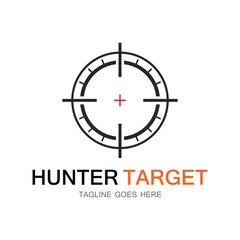 Target hunter vector illustration template design