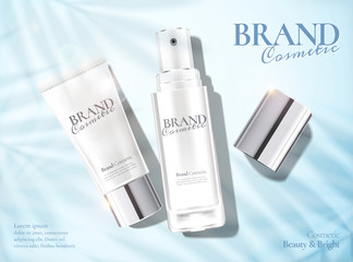 Skincare product set ads