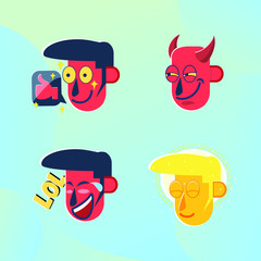 vector emoticons and icons set