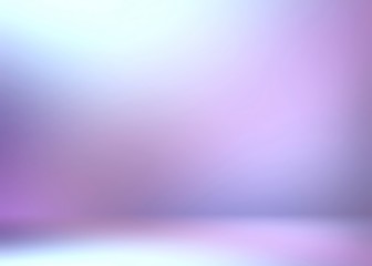 3d background lilac toned. Defocused abstract pattern. Glow wall and floor illustration. Wonderful studio interior.
