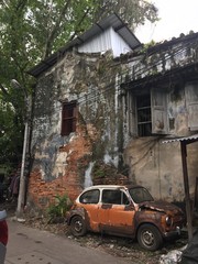 old car in the street