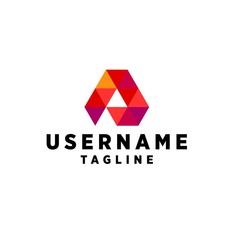 Letter A logo icon design template elements vector minimalist