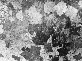 Grunge black and white pattern. Monochrome particles abstract texture. Background of cracks,...