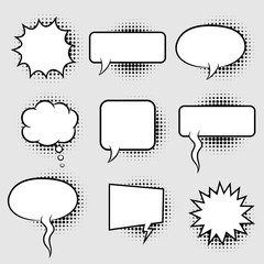 bubble speech with halftone
