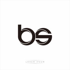 bs Initial Letter Split Lowercase Modern Monogram linked outline rounded logo