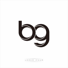 Fototapeta premium bg Initial Letter Split Lowercase Modern Monogram linked outline rounded logo
