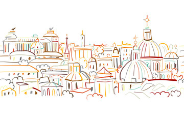 Cityscape background, seamless pattern for your design