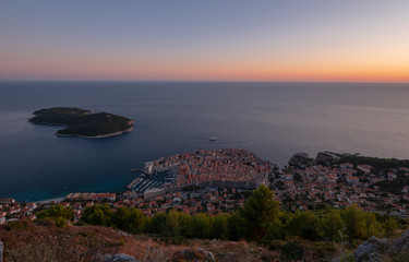 Dubrovnik old town panoramic image in southern Croatia