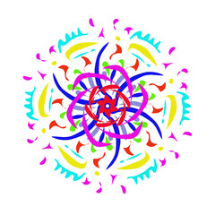 abstract background with flowers and butterflies