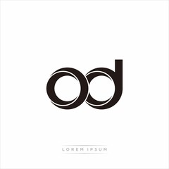 Fototapeta premium od Initial Letter Split Lowercase Modern Monogram linked outline rounded logo