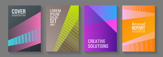 Fototapeta premium Geometric flyer background vector templates.