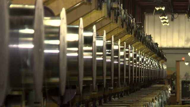 Production of wire by drawing technology.Steel round rollers for rolling wire. Wire production line by drawing method. In-line drawing mill with program control