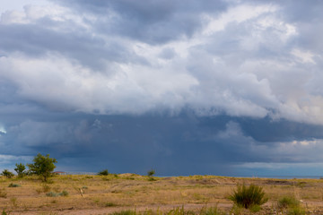 Rain cloud. The sky before the rain, gloomy heavy clouds. Natural background