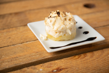 Spanish typical sepia and potato top