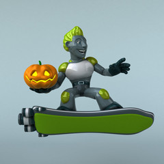 Green Robot - 3D Illustration