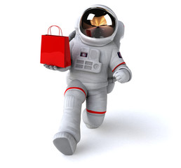 Fun astronaut - 3D Illustration