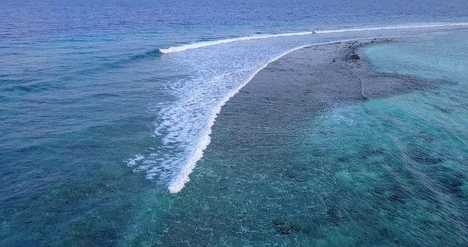 Caribbean Ocean Barrier Reef Waves Belize Drone Shot acidification