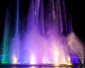 Dancing fountain in the park