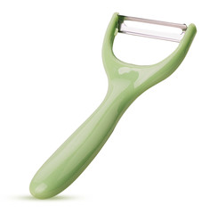 Green vegetable peelers close up