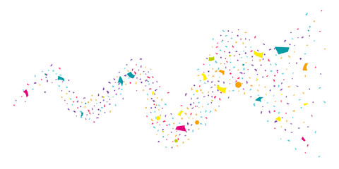 Abstract flying confetti.
