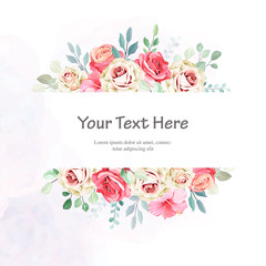 beautiful wedding invitation card and floral wreath designs