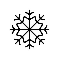 Snowflake icon, logo isolated on white background