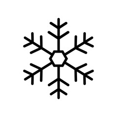 Snowflake icon, logo isolated on white background