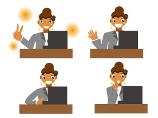 パソコンを使う女性５