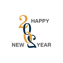 Fototapeta premium Happy New Year 2020 Text Design Patter, Vector illustration.