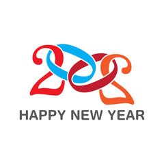 Happy New Year 2020 Text Design Patter, Vector illustration.