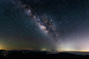 Milky Way Over a Layer Of Clouds