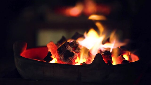 Close up campfire - bonfire