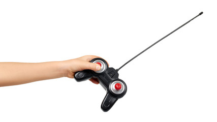 Plastic RC transmitter. Remote control receiver for toys.