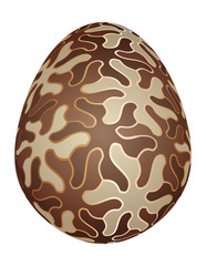 Dark and white chocolate egg.