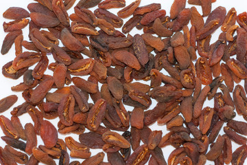 Dried apricots food texture background