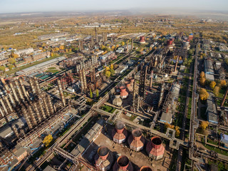Sterlitamak petrochemical plant. Aerial view.