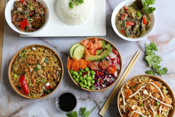 Thai dish on a restaurant table
