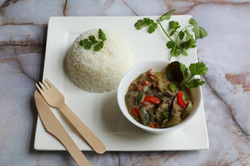 Thai dish on a restaurant table