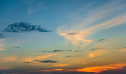 colorful sunset sky background at the view point