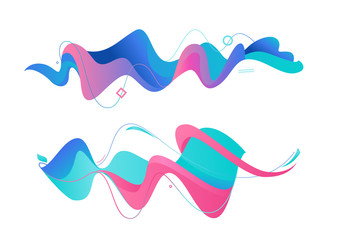 Set of abstract background templates. Modern geometric vector illustration for website and banner background, presentation template, marketing and business material. 